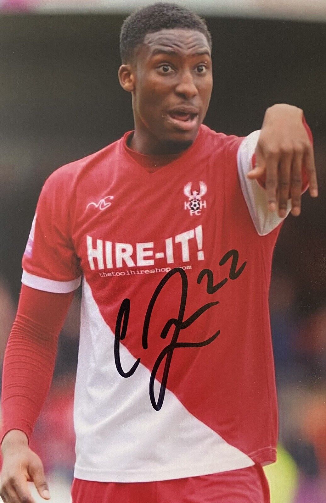 Chey Dunkley Genuine Hand Signed Kidderminster Harriers 6X4 Photo Poster painting