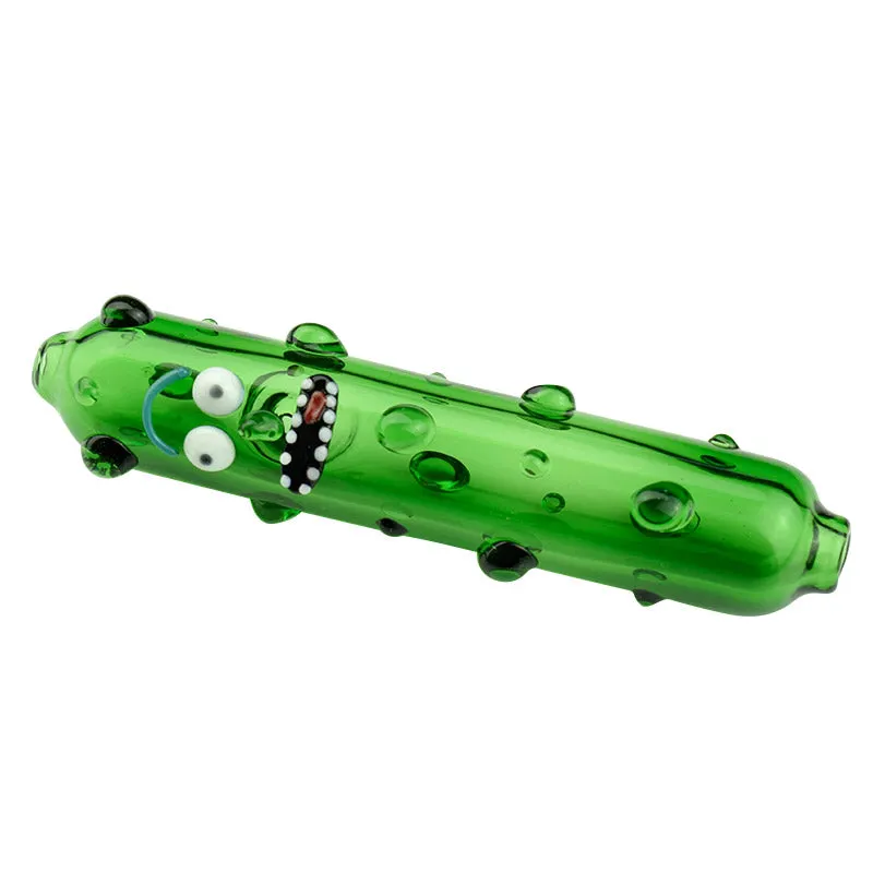 Glass Funny Pickle Pipe Cucumber Heady Hand Pyrex Spoon Pipe