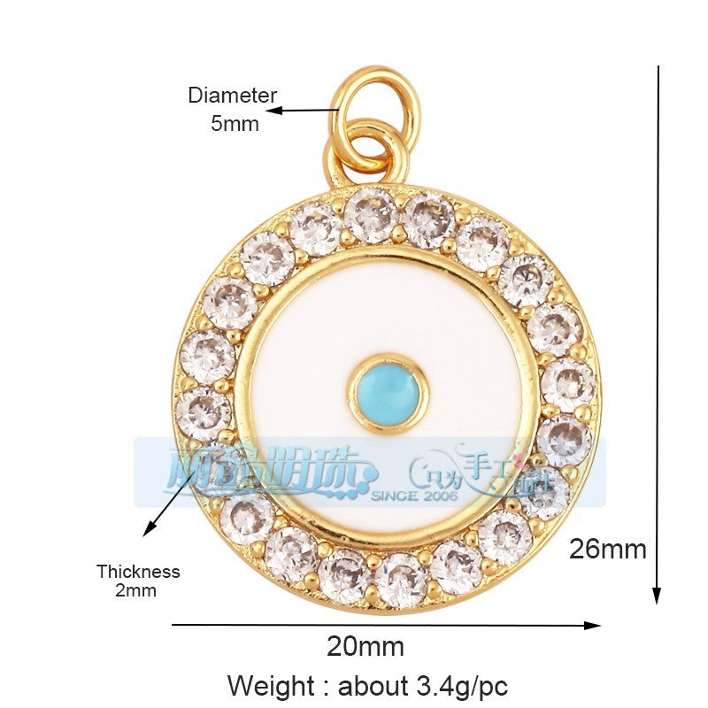 1 Piece Copper Devil’s Eye Pendant Jewelry Accessories