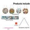 4Pcs Diamond Painting Flower Window Pendants Suncatcher Hanging Kits for Home Porch Farmhouse