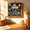 Special Shape Rhinestone Diamond Painting Kit(Black Gold Daisy Beauty)