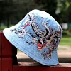 Women's Retro Ethnic Style Embroidered Denim Fisherman Bucket Hat