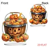 2D flache Halloween Kürbis Druck DIY Diamond Malerei Desktop Ornamente Dekor Kit
