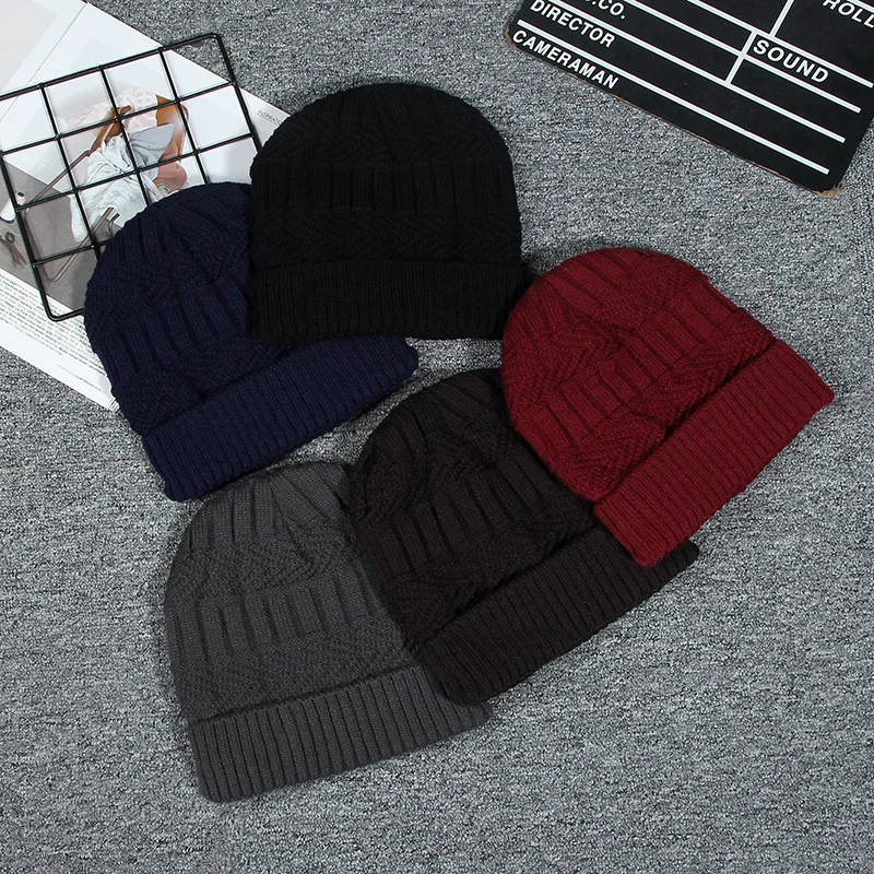 Hip-hop casual plus velvet warm knitted hat