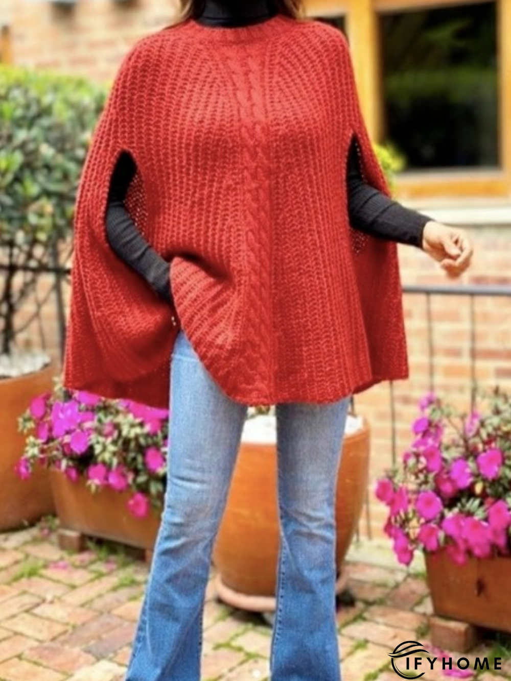 Fall Crew Neck Shift Simple Lady Daily Sweater | IFYHOME