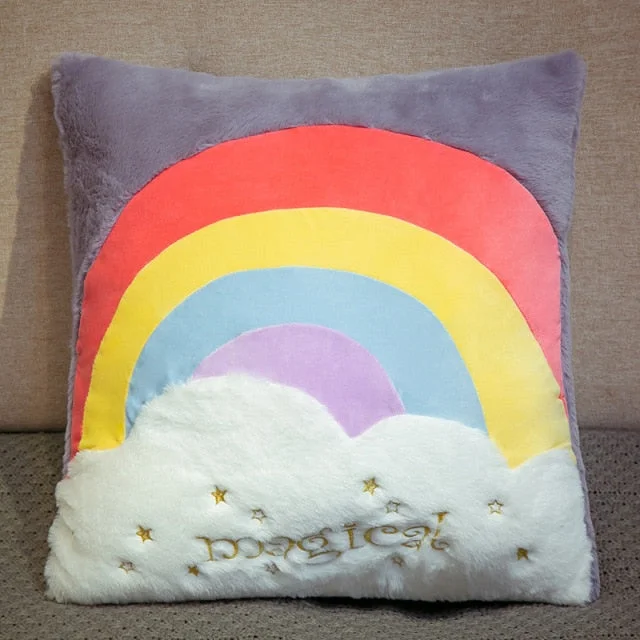 40-90cm Colorful Rainbow Cloud Plush Pillow Sofa Cushion Stuffed Soft Baby Toys Dolls for Kids Children Girls Birthday Gift
