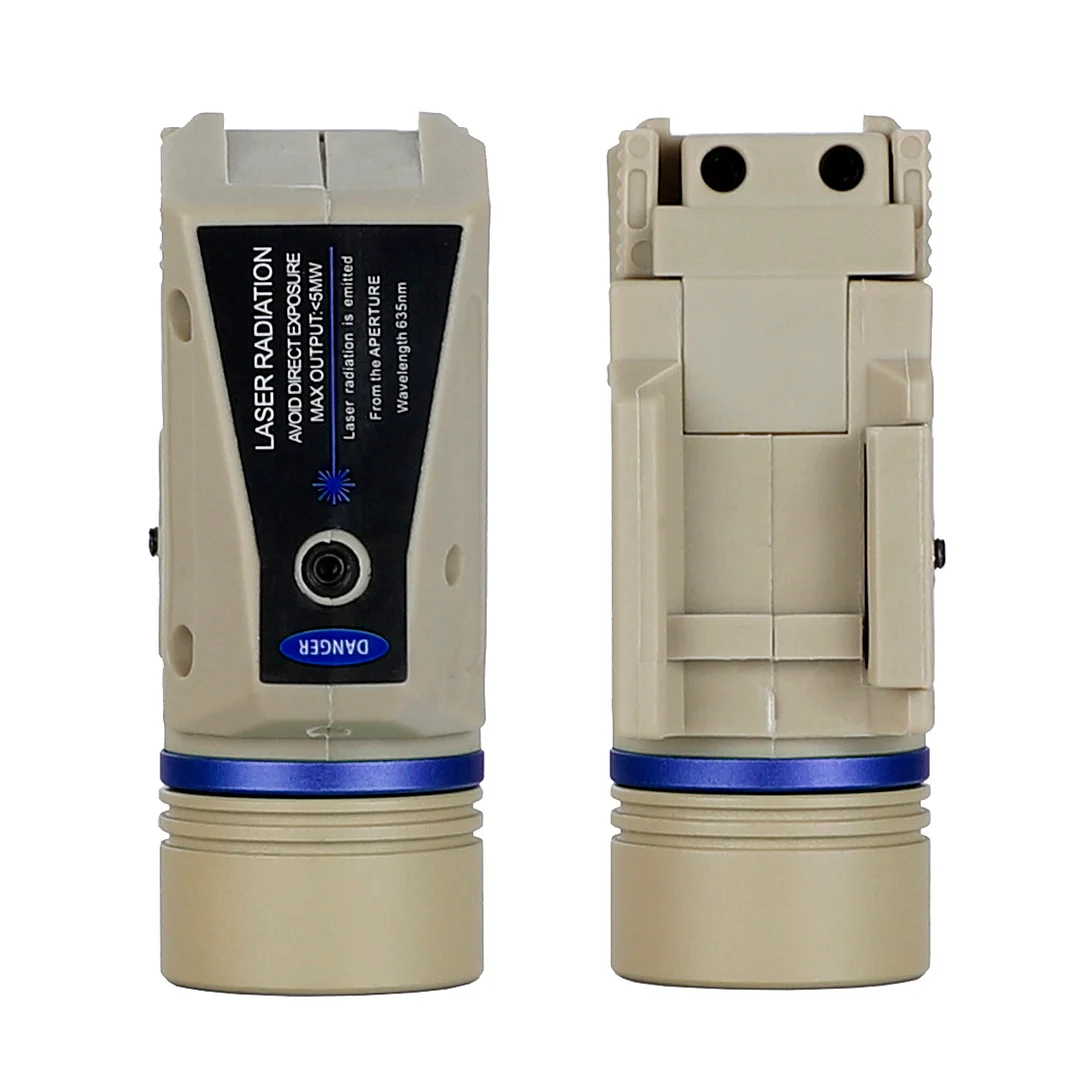 ohhunt® Mini Flashlight Blue Laser White LED Flashlight Combo with 20mm Picatinny Rail Mount Weapon Torch Light Tan