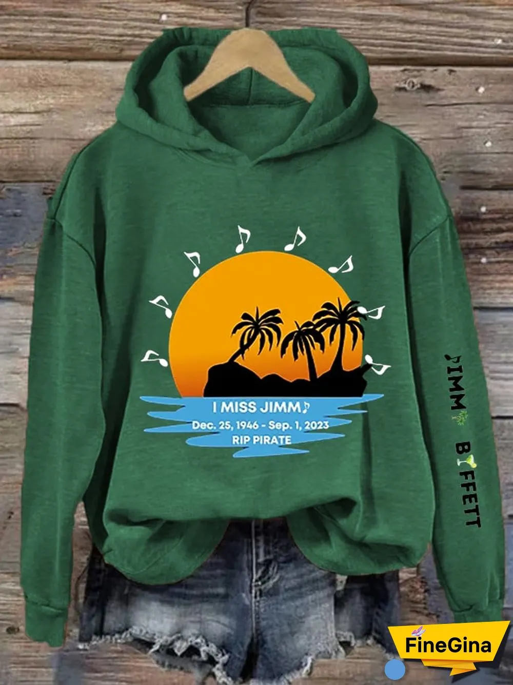 Women's I Miss Rip Jimmy Printed Hooded Sweatshirt