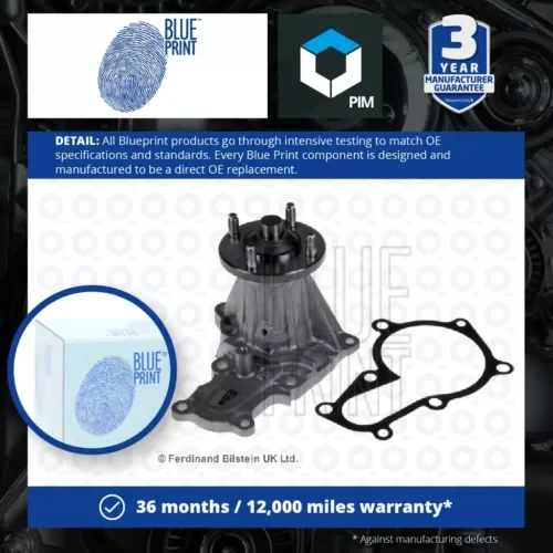 Water Pump fits LEXUS IS200 Mk1 2.0 99 to 05 1G-FE Coolant Blue Print 1610079285 Parts