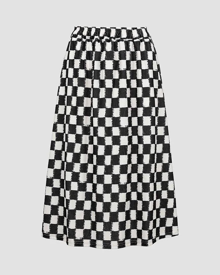Checkmate Tile Board Maxi Skirt