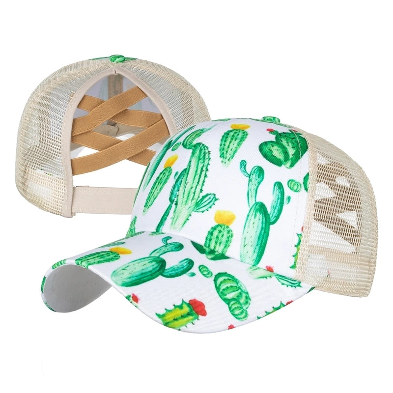 Women’s Fashion Color Block Flower Leopard Baseball Cap