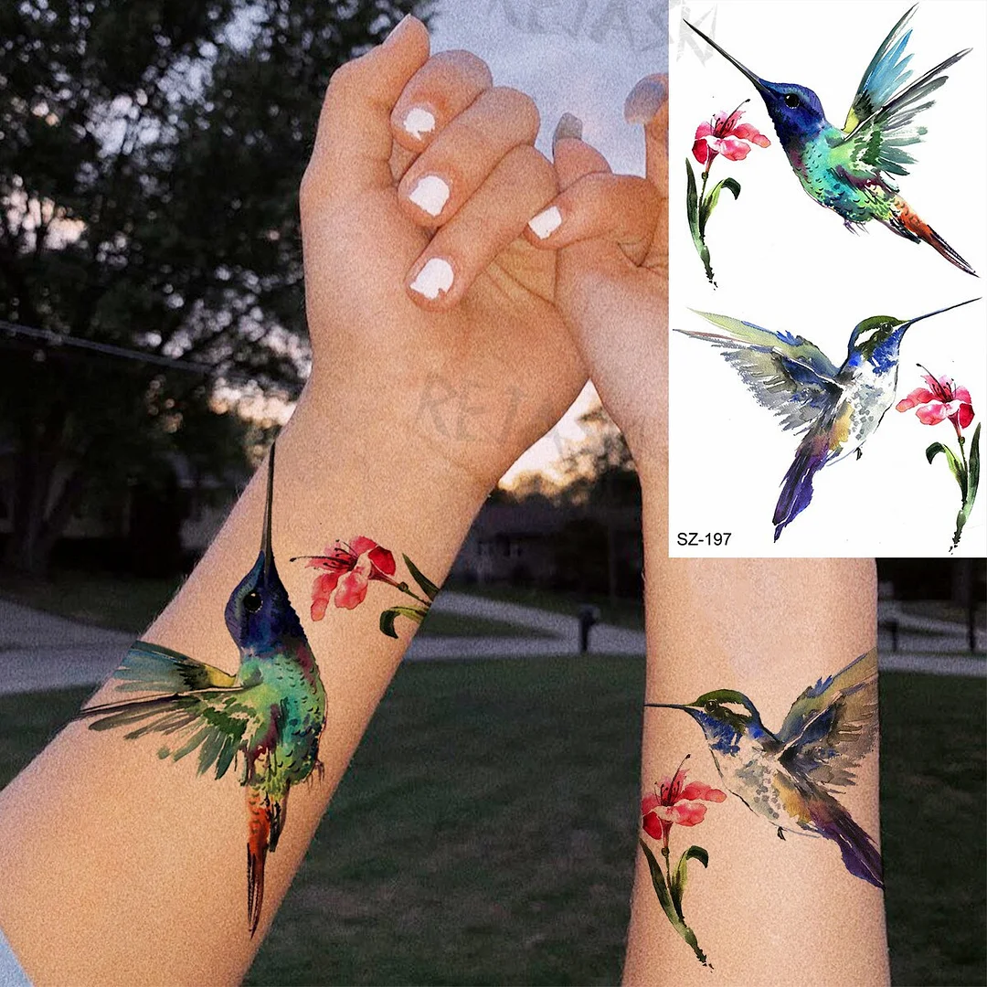 Realistic Sunflower Fashion Wrist Temporary Tattoos For Women Gilr Butterfly Geometry Fake Tattoo Custom Armbands Washable Tatoo