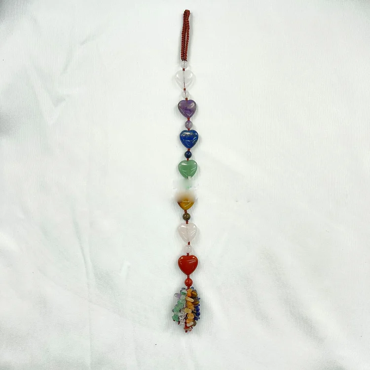 Olivenorma 7 Chakra Stones Healing Crystals Hanging Ornament