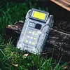 COB+SMD LED Camping Work Light Rechargeable Mini Flashlight Hat Clip Torch Light
