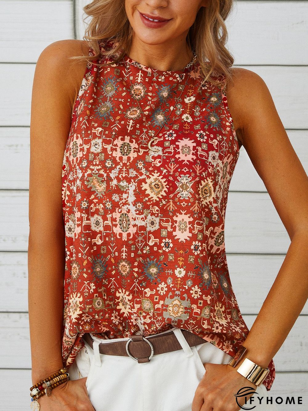 Cotton-Blend Top | IFYHOME