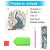 Peacock speziell geformte 5D-DIY-Teilbohrer-Diamant-Mal-Kits f&uuml;r Erwachsene Anf&auml;nger Wohnaccessoires Diamantpunkte Edelstein-Kunstsets 11,81 x 11,81 Z