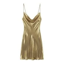 METALLIC MINI DRESS 