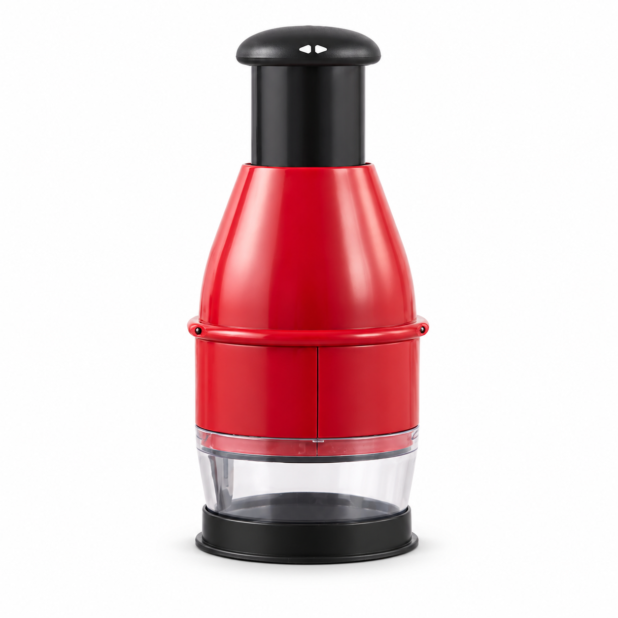 GDL PS-358B red onion chopper with the current shallow black bottom cover