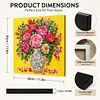 DIY Pre-Framed Flower Vase Button Art Canvas Kit