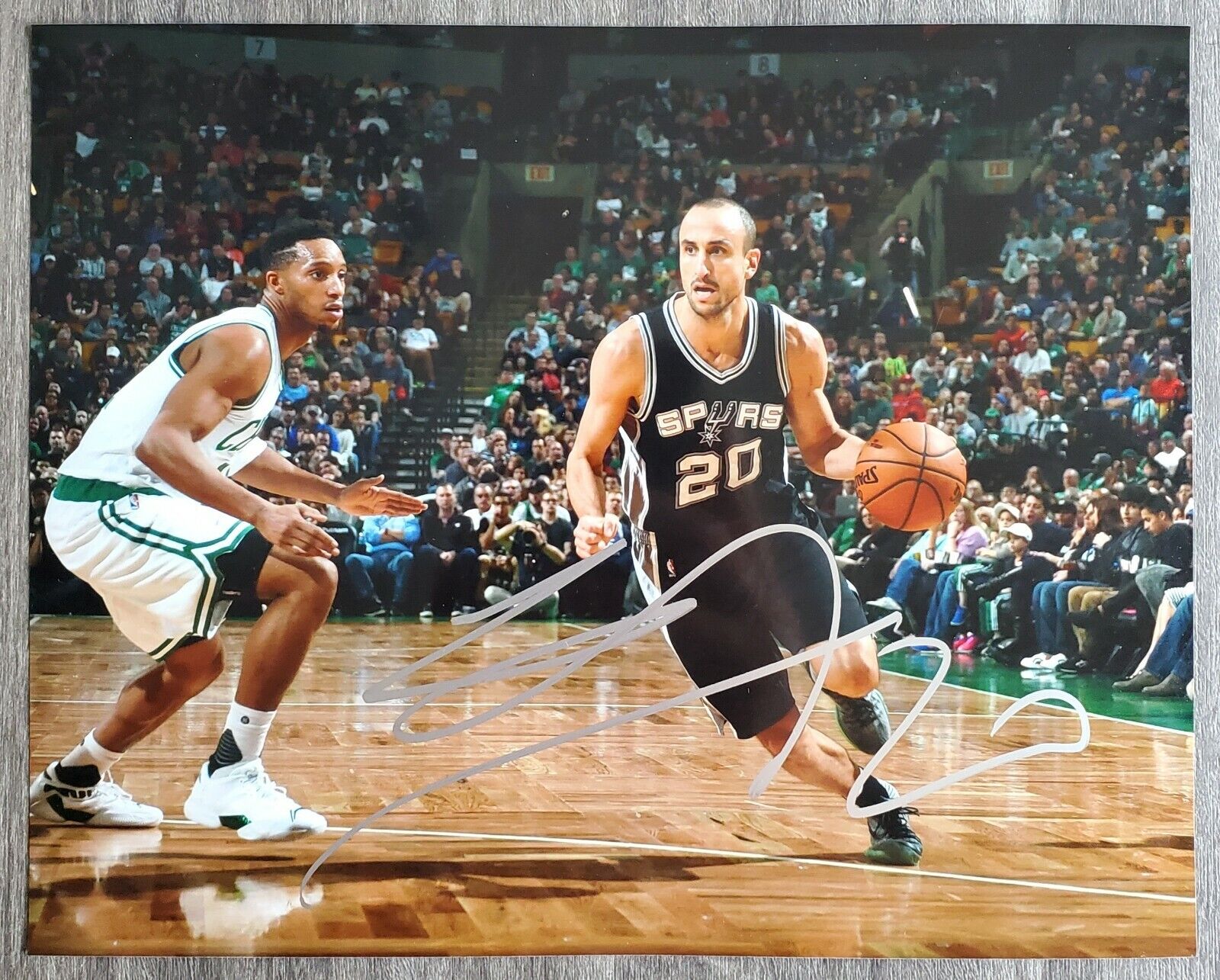 Manu Ginobili Signed 8x10 Photo Poster painting San Antonio Spurs Basketball NBA LEGEND RAD