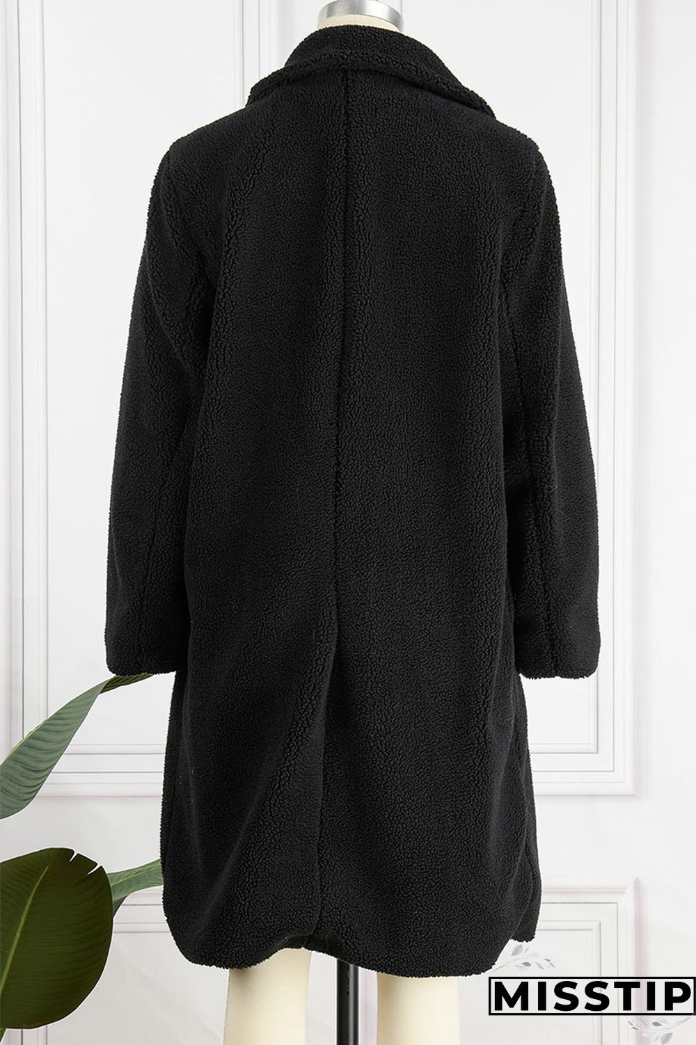 Coffee Casual Solid Patchwork Turndown Collar Outerwear