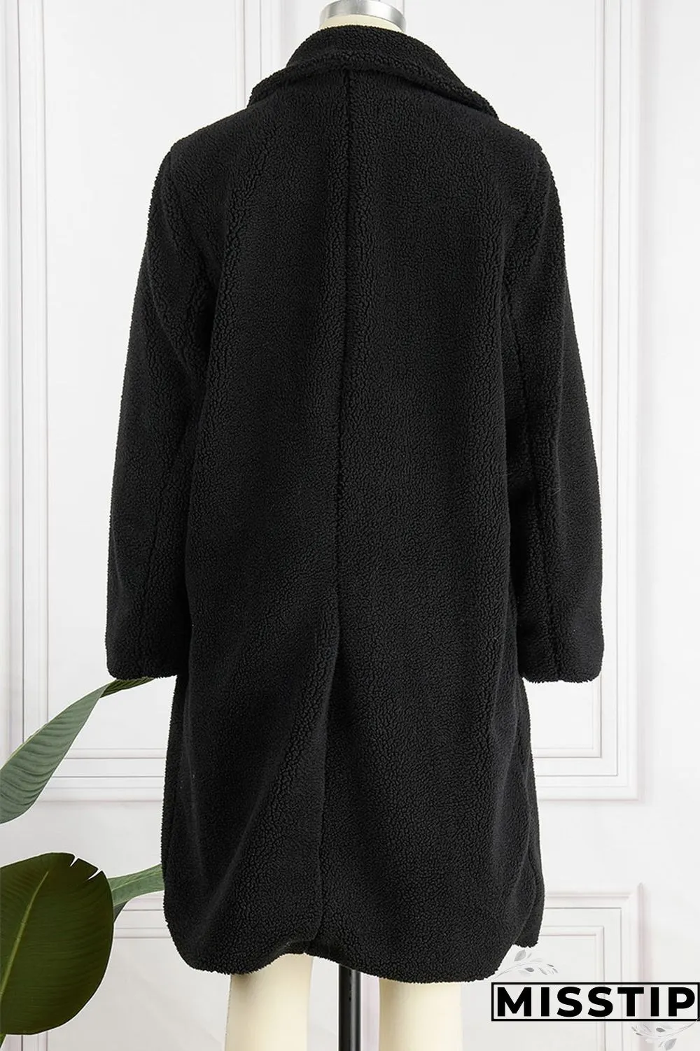 Coffee Casual Solid Patchwork Turndown Collar Outerwear