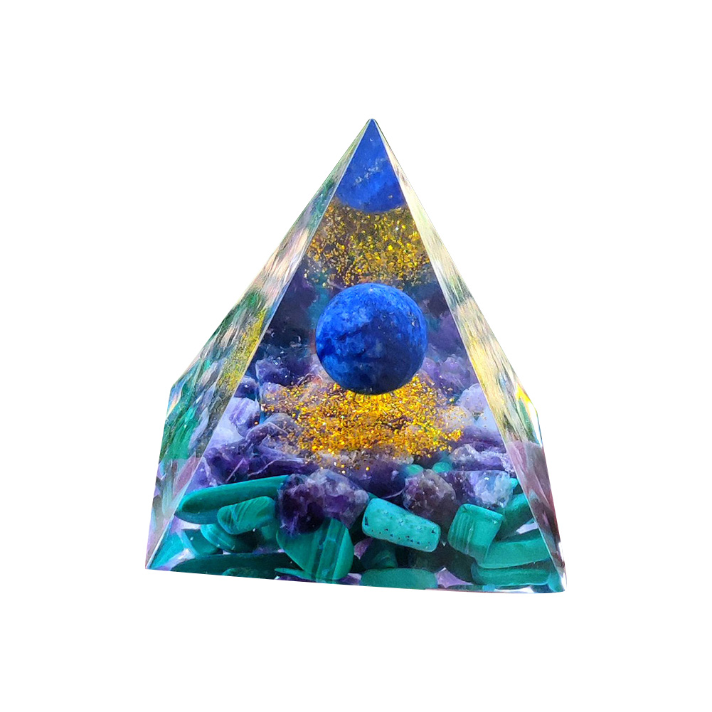 

5cm Natural Orgonite Pyramid Chakra, 501 Original