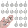 [US Local Warehouse] 25mm Number Tags with Rings 304 Stainless Steel Key ID Tag Hollow Round Metal Numbered Labels 1 To 500 for Restaurant Bar and Cafes