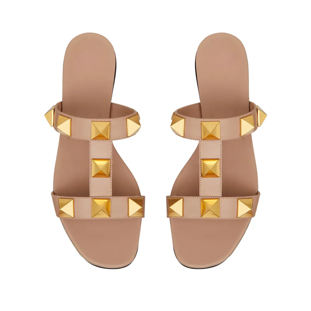 Women's Roman Stud Slide Sandals-vocosishoes