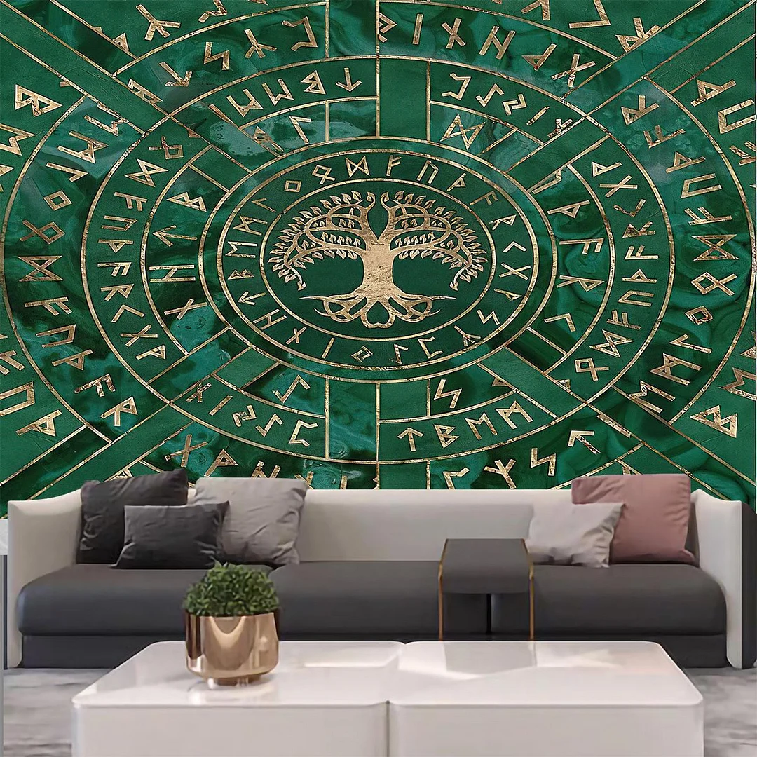 Mysterious Life Tree Home Decoration Tapestry Mandala Psychedelic Scene Wall Tapestry Bohemian Decorative Sofa Blanket Yoga Mat