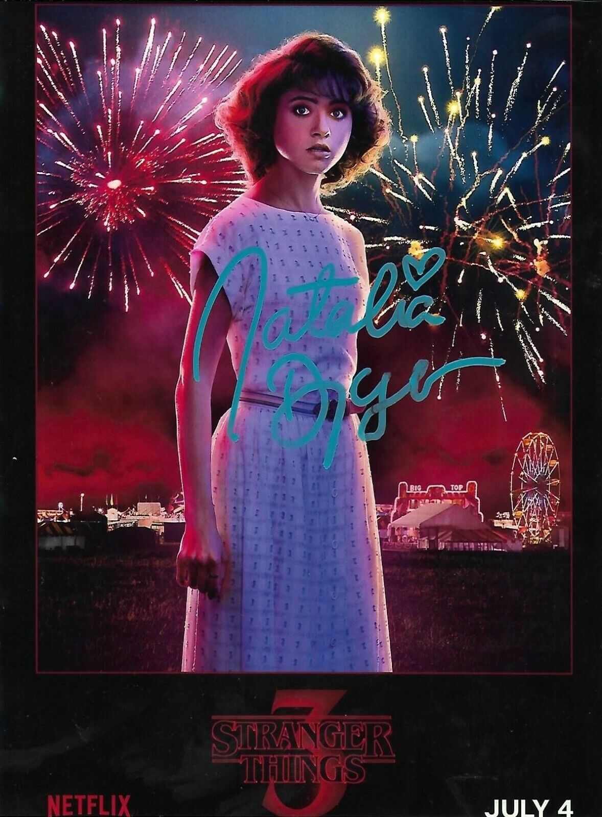 Natalia Dyer signed Autographed Photo Poster painting RARE Stranger Things