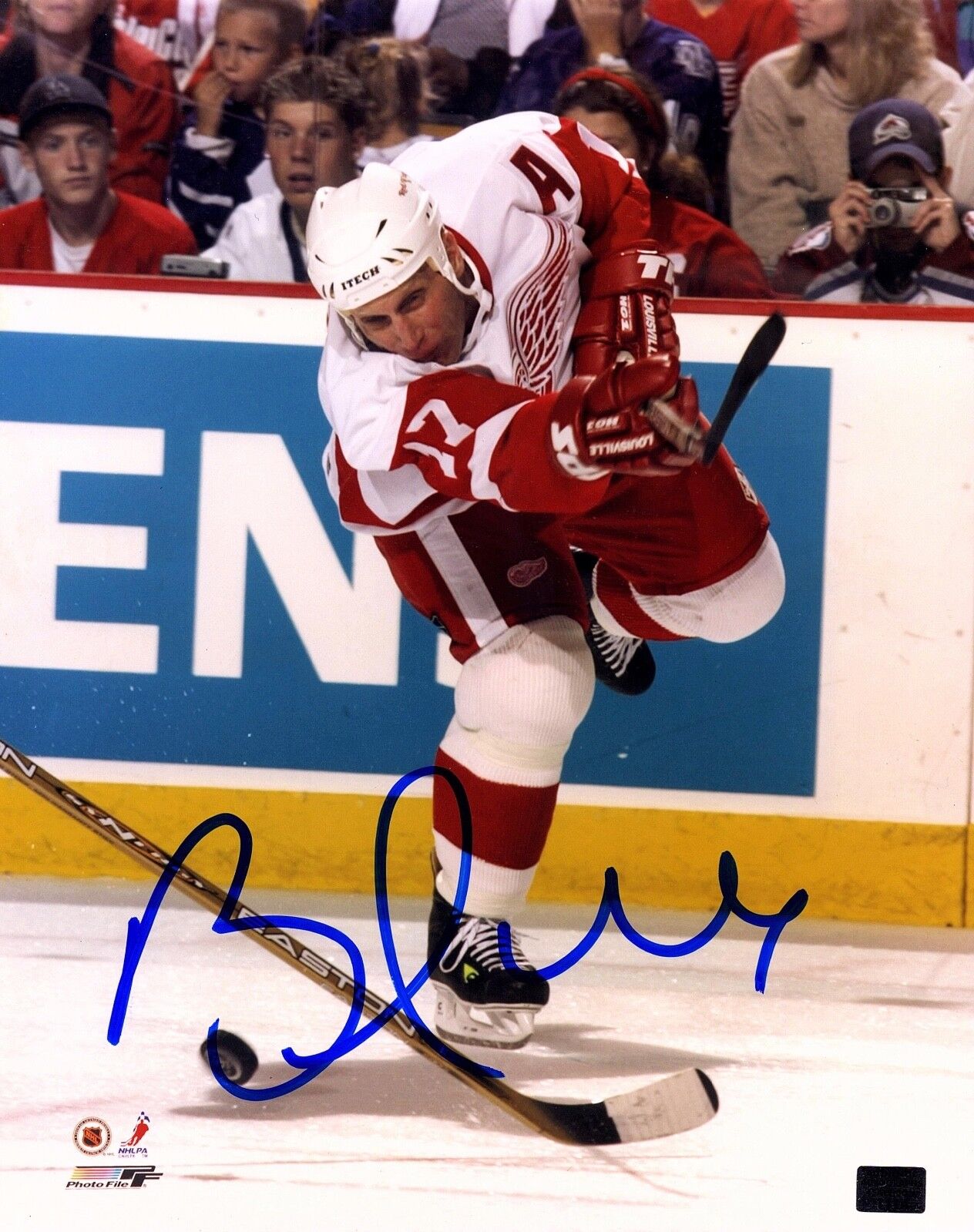 BRETT HULL AUTOGRAPHED SIGNED 8X10 Photo Poster painting DETROIT RED WINGS w/COA