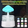 Rain Cloud Humidifier with Water Drops and Rain Sounds - Great for Bedrooms and Large Rooms, Mushroom Waterfall Light, Rain Cloud Humidifier and Diffuser with Colored Night Light