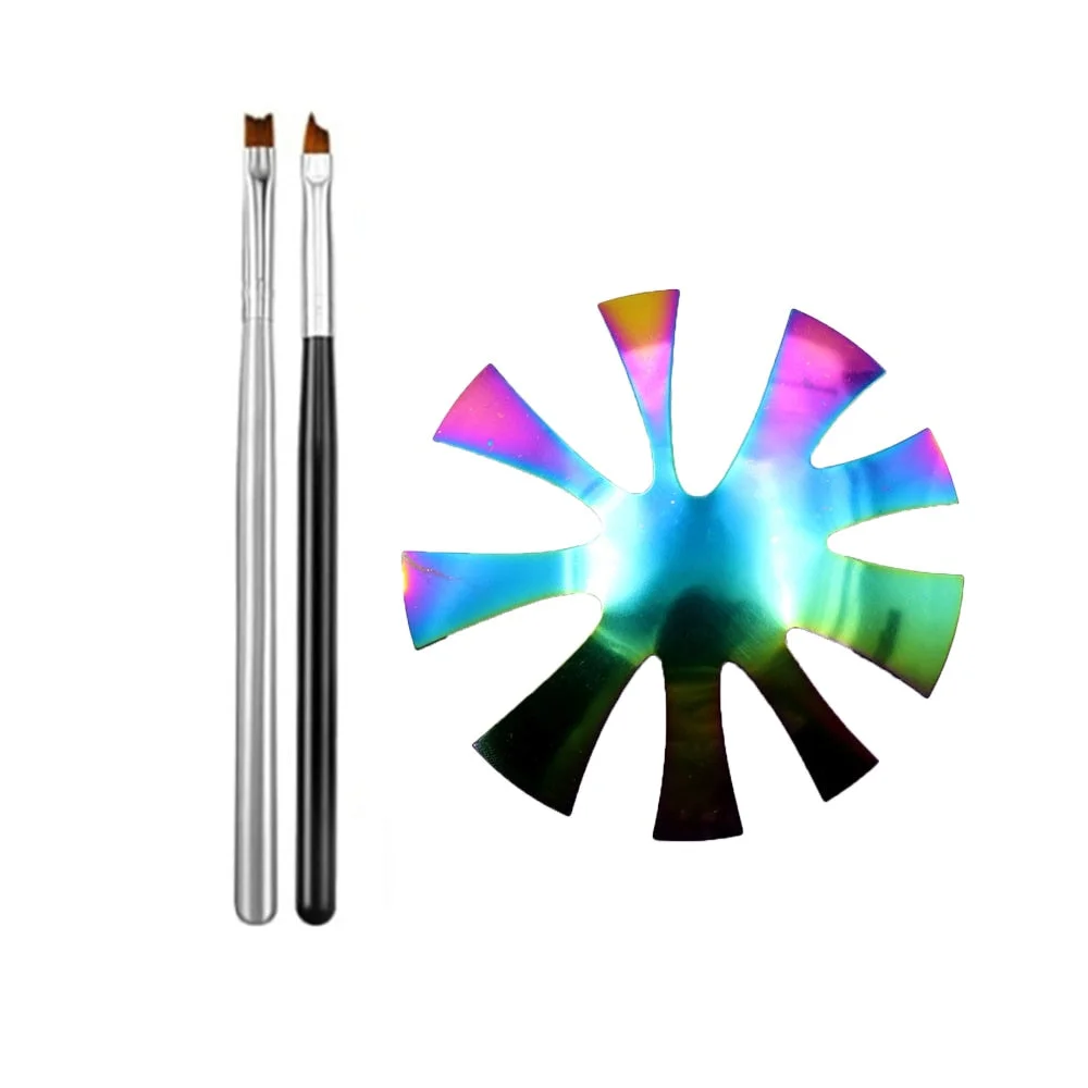 Pro 9 Sizes Easy French Smile Cut V Line almond shape Tips Manicure Edge Trimmer Nail Cutter Acrylic Pink White French Nails