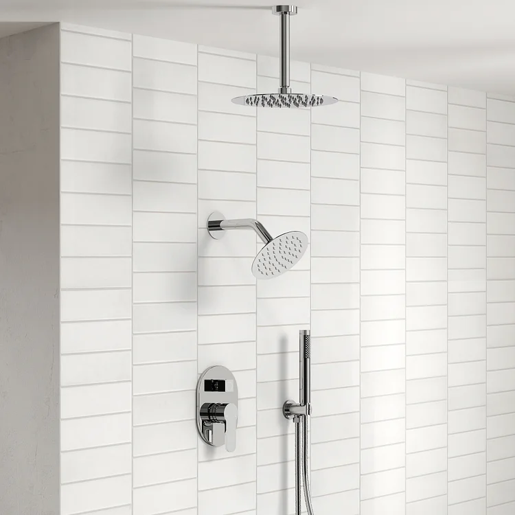 10" Dual Shower Head Complete Shower System with Rough in-Valve SFS-1057-CH10