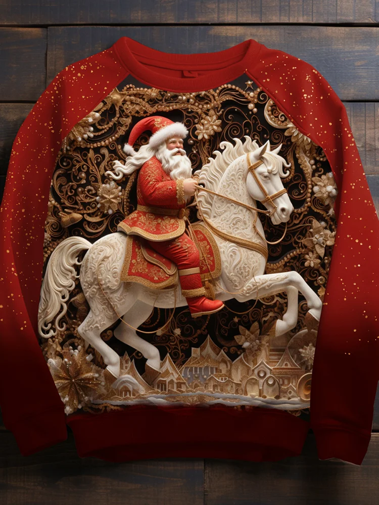 Comstylish Santa Claus Pullover Sweatshirt