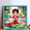 Lotus Fairy-11CT Stamped Cross Stitch 50*50cm/19.69*19.69in