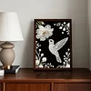 Hummingbird Premium 5D Diamond Painting Kit Black & White Pearls painting Sparkling Special Shaped Diamond painting
