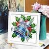 5D DIY Partial Special Shaped Drill Diamond Painting Xmas Bell Decor With Frame Kit 18x18cm