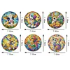 (US Only)6Pcs 2D/Flat DIY Animals Diamond Painting Fridge Magnets Kit for Art Crafts Gift