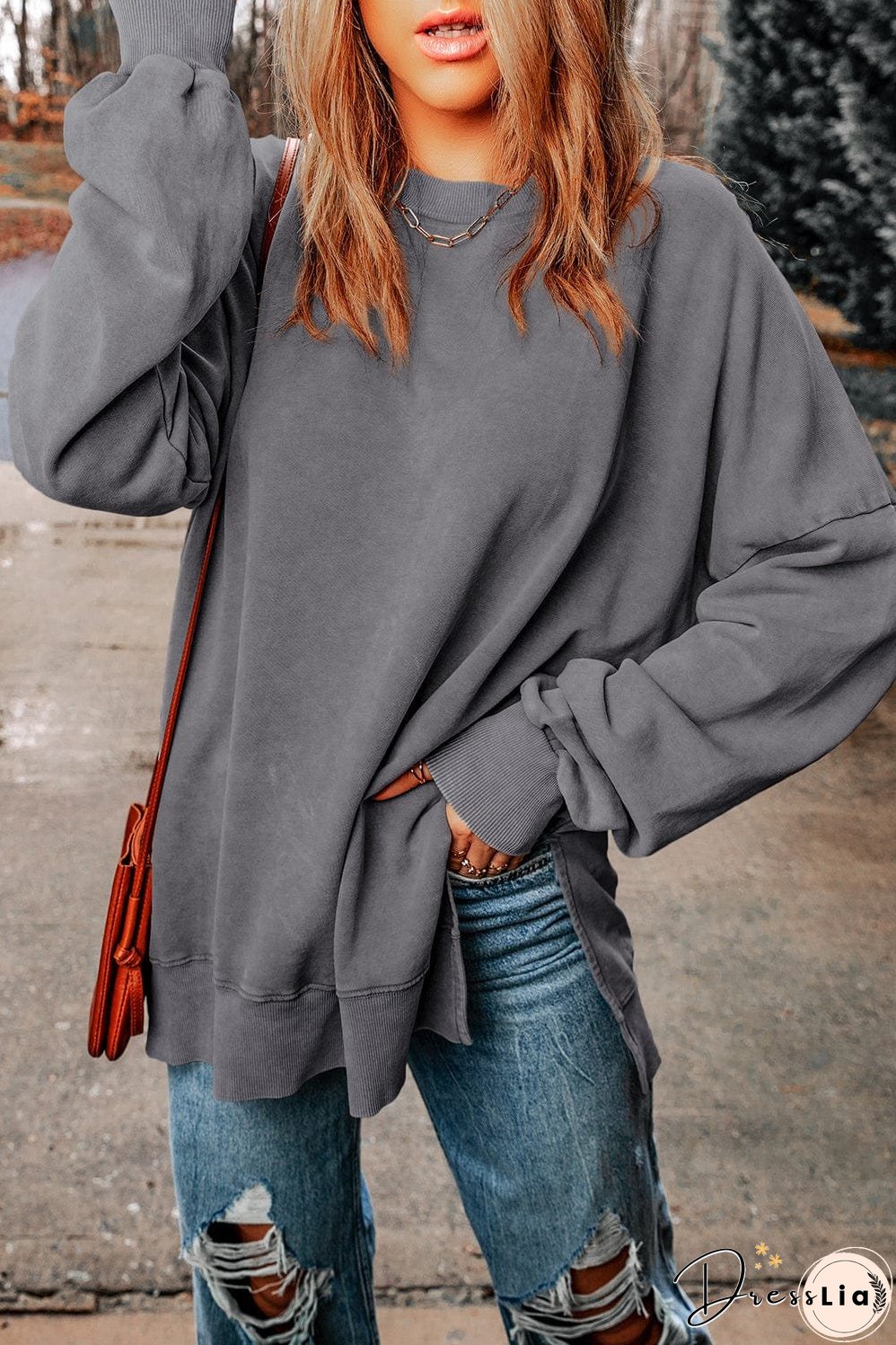 Stylish Crew Neck Pullover Sweater