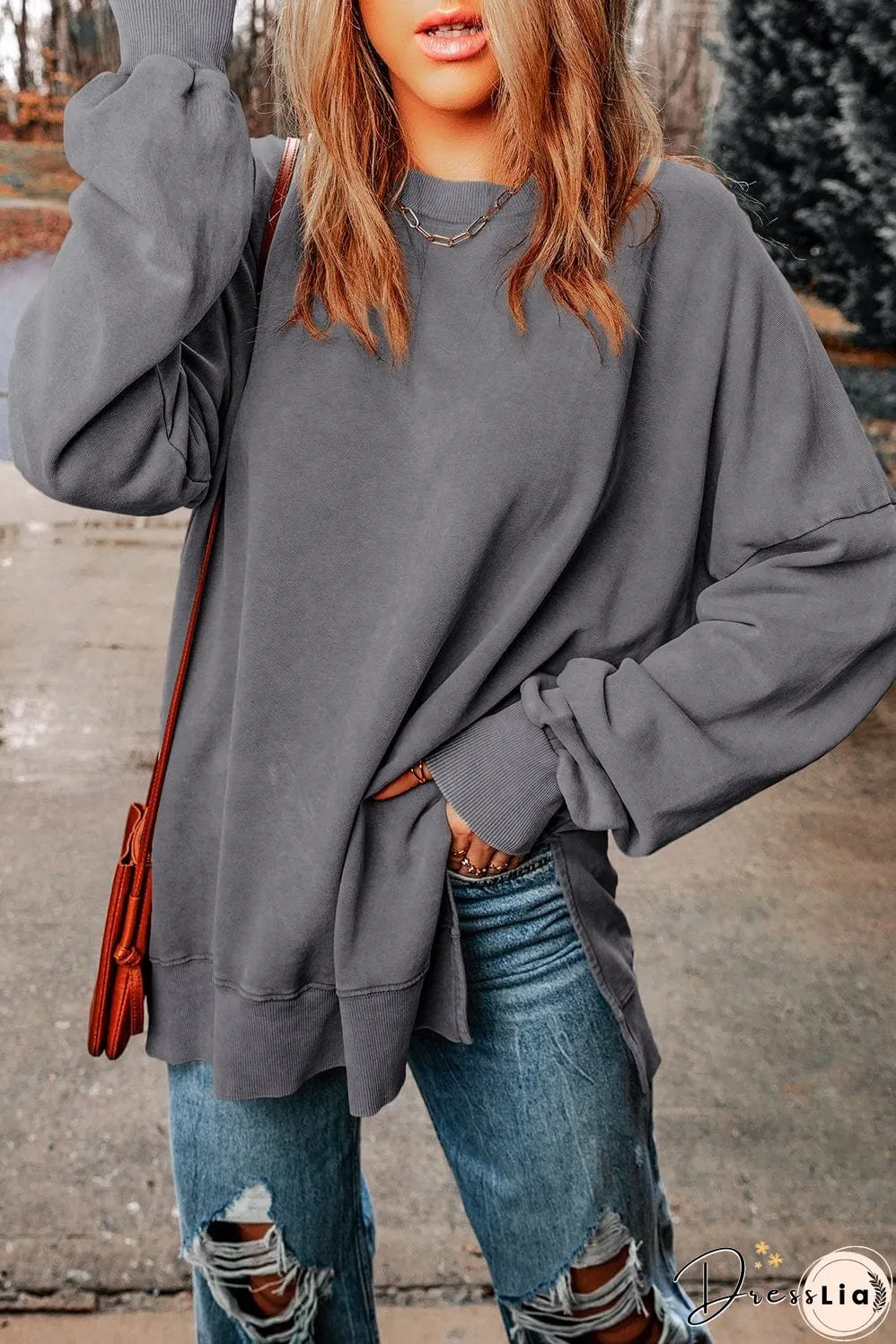 Stylish Crew Neck Pullover Sweater