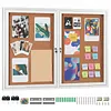 [US Local Warehouse] Enclosed Bulletin Board with Locking Door Outdoor Bulletin Board Aluminum Frame Wall Display Case Weatherproof for  Office Commercial Hospital Etc