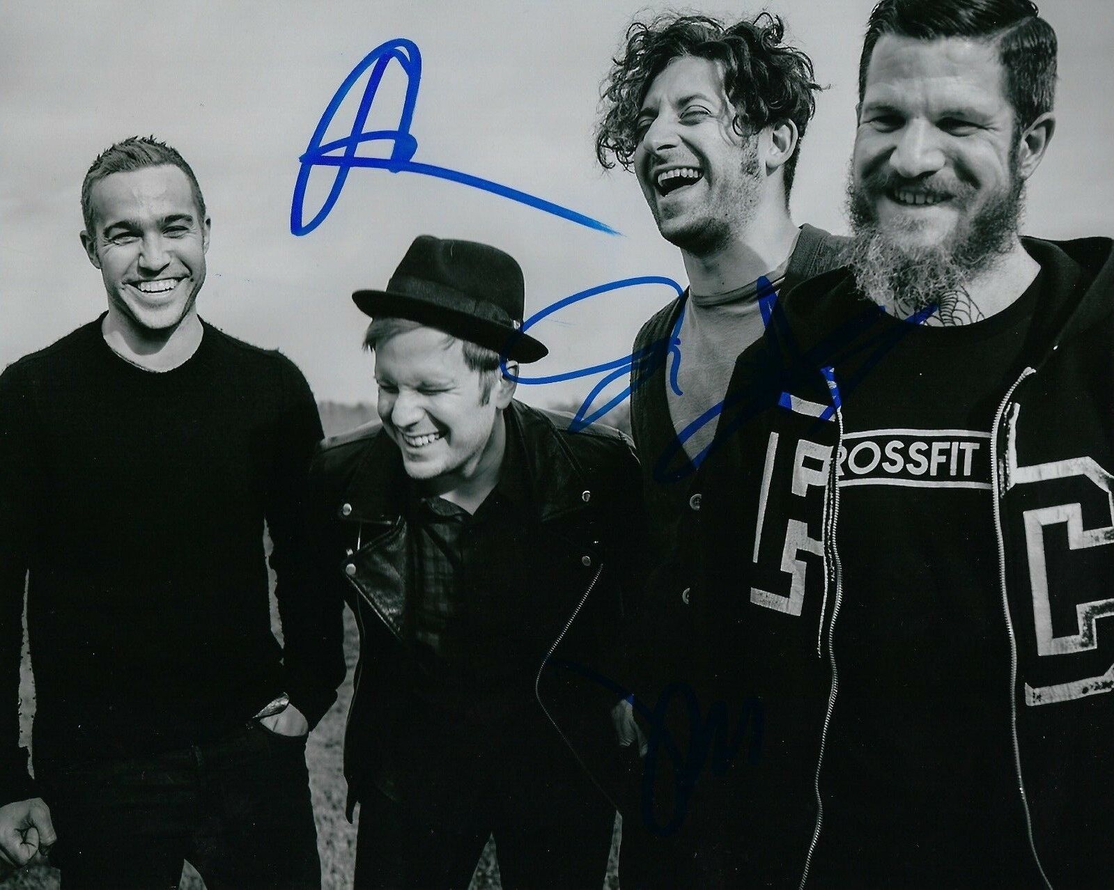 GFA x4 Pete, Patrick, Joe & Andy * FALL OUT BOY * Signed 8x10 Photo Poster painting PROOF F4 COA