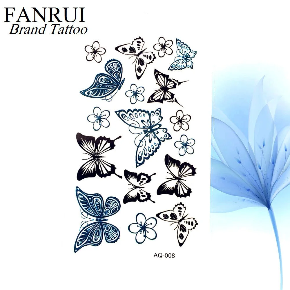 Summer Style Watercolor Feather Bird Temporary Tattoo Women Tribal Henna Fake Tattoo Men Body Arm Art Drawing 3D Tatto Stickers