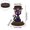 Black Cat DIY Diamond Art Painting Kits of Candle Holder for Home Decor Gift