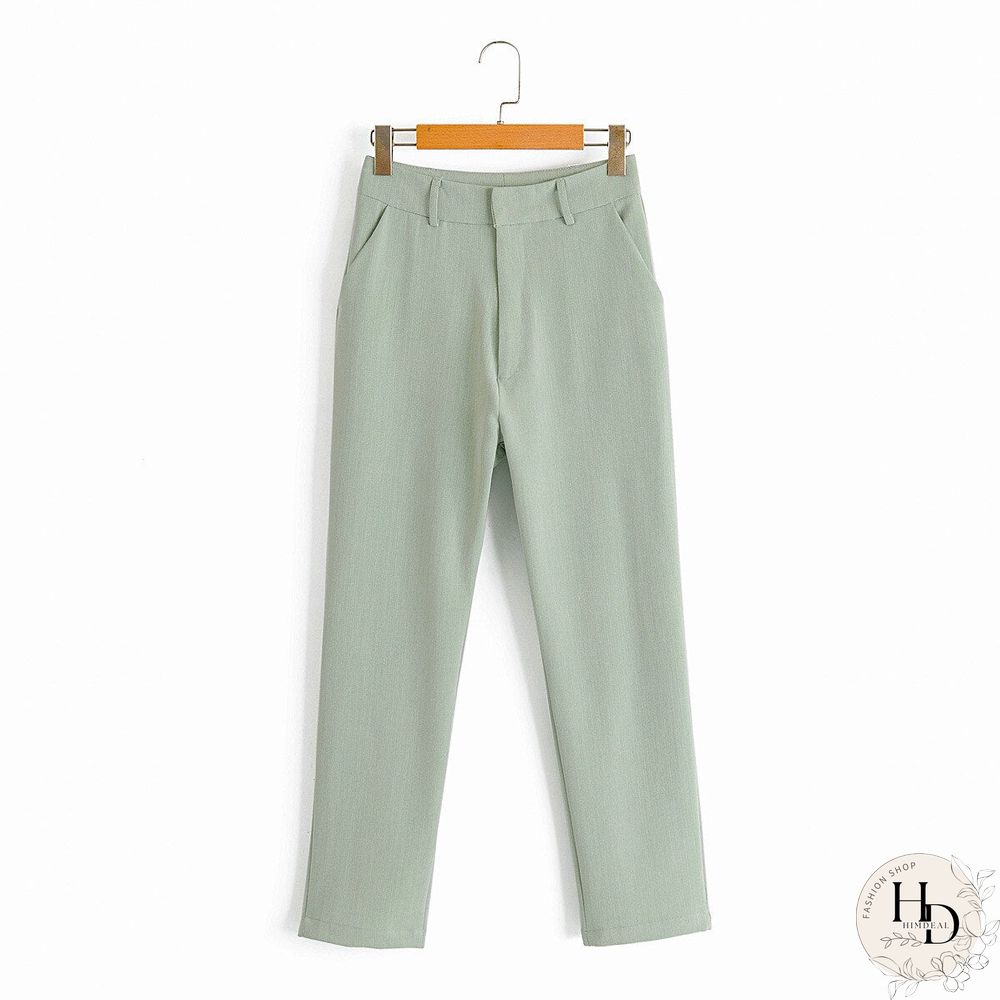 Spring Autumn Women Vintage Khaki 2 Pieces Set OL Office Blazer Jacket Coat+Pencil Pant Suits Casual Trouser Outfits Female