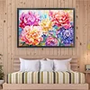Peony-Full Embroidery 3 Strands 11CT Stamped Cross Stitch-60*40CM-Large Size