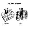 Bike Front Rear Basket Fold-Up Bicycle Cargo Rack Metal Wire Ebike Travel Basket