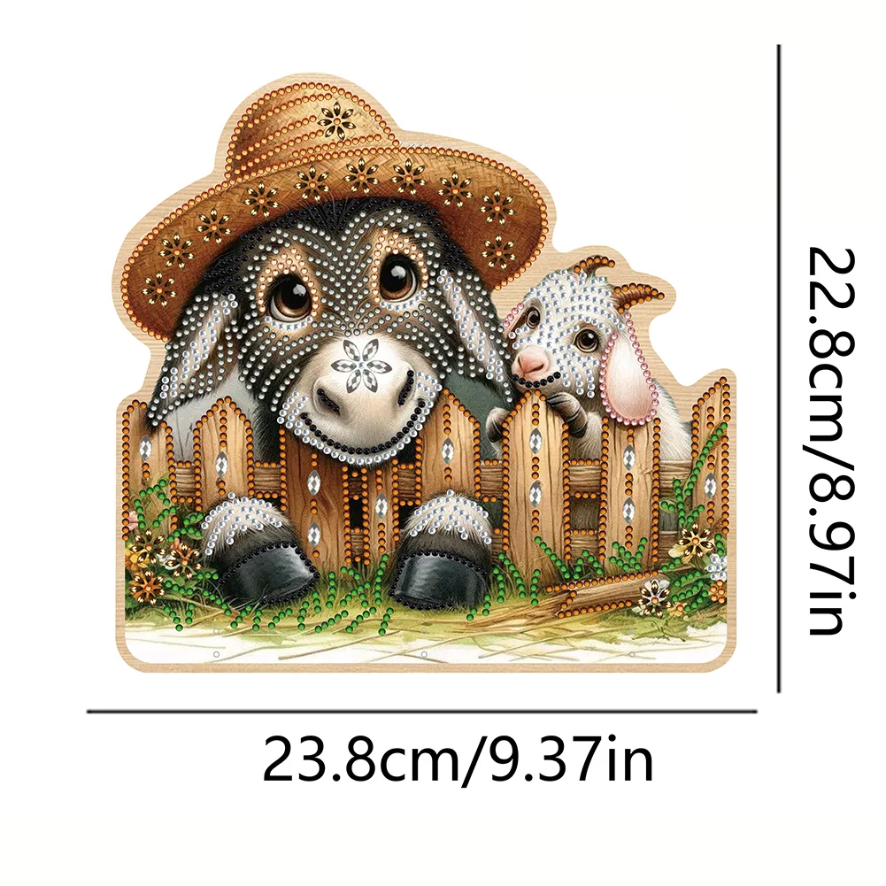 DIY Donkey 3 Hooks Diamond Painting Pet Hook Rail Diamond Art Hanging Hooks